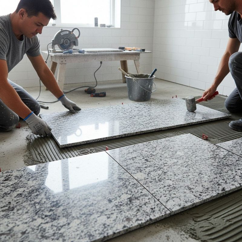 Granite Tiles Installation detail